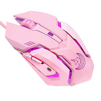 Gaming Mouse Silent Click, LED Backlit Optical Game Mice Ergonomic USB Wired Mice