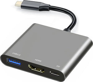 USB C to HDMI Adapter,USB Type C Digital AV Multiport Adapter,3 in 1 hub