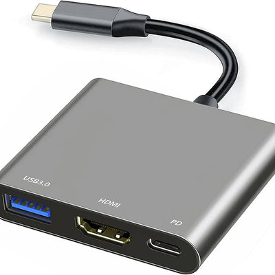 USB C to HDMI Adapter,USB Type C Digital AV Multiport Adapter,3 in 1 hub