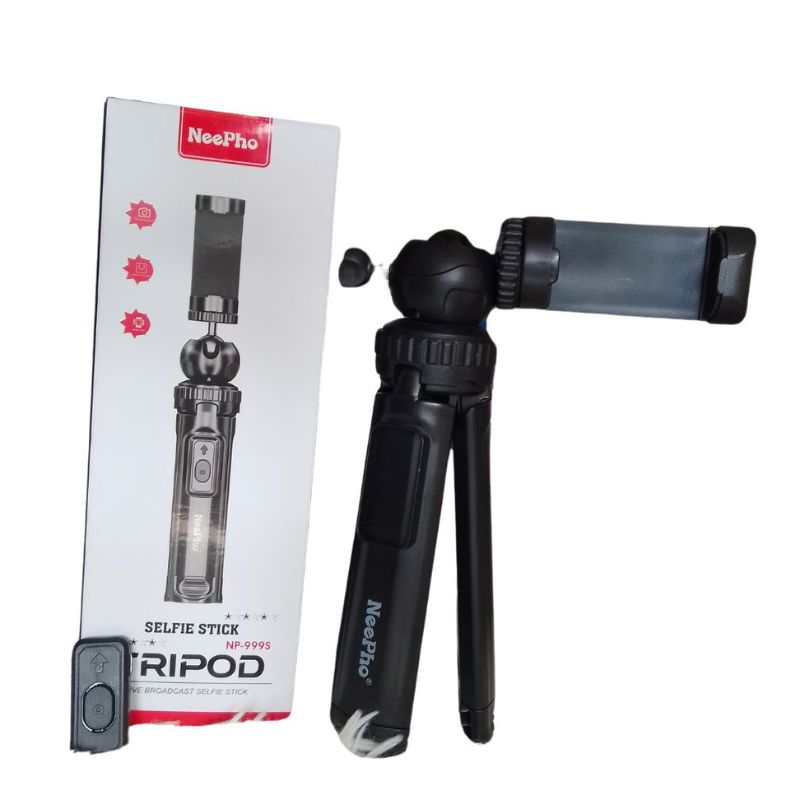 NeePho NP-999S Adjustable Selfie Stick Tripod with Bluetooth Remote