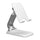 Q7-L Multifunction Folding Phone Holder Aluminum Alloy Desktop Adjustable Cell Phone Stand - White