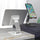Q7-L Multifunction Folding Phone Holder Aluminum Alloy Desktop Adjustable Cell Phone Stand - White