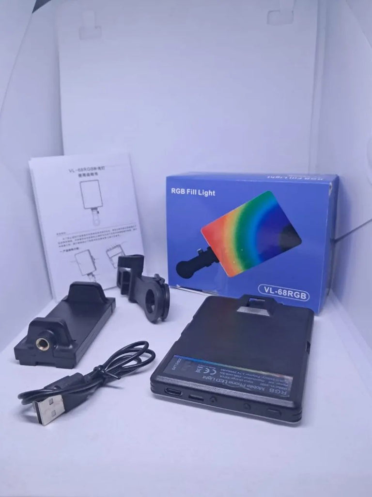 Professional Studio Lights Square+RGB Lights+ Mic+ Stand (Package) High Quality