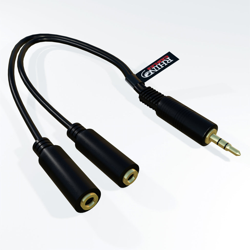 AUX 1 Male To 2 Female Spliter Wire 3.5 Mm Jack