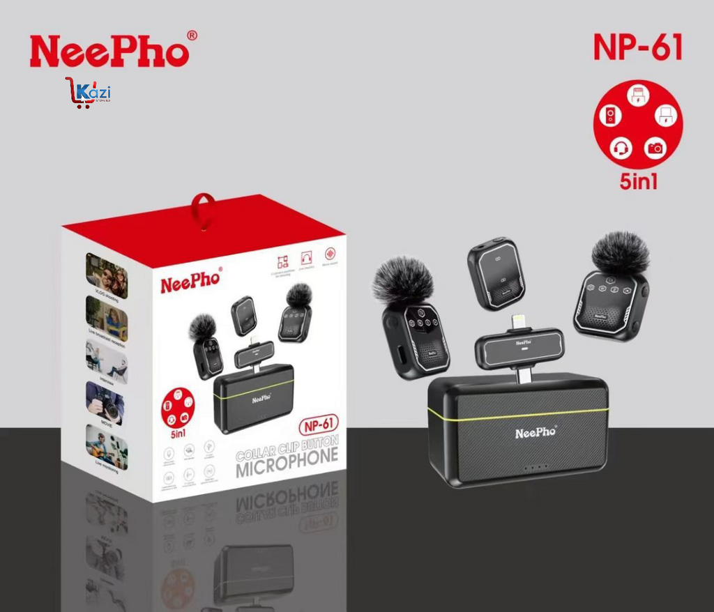Neepho NP-61 Wireless Microphone For Type-C, iPhone & Camera