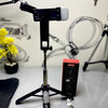 NP-L8S Mini Selfie Stick with a built-in tripod stand and LED fill light