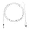 MH021 1m 8 Pin to 3.5mm AUX Audio Cable Support Line Control(White)
