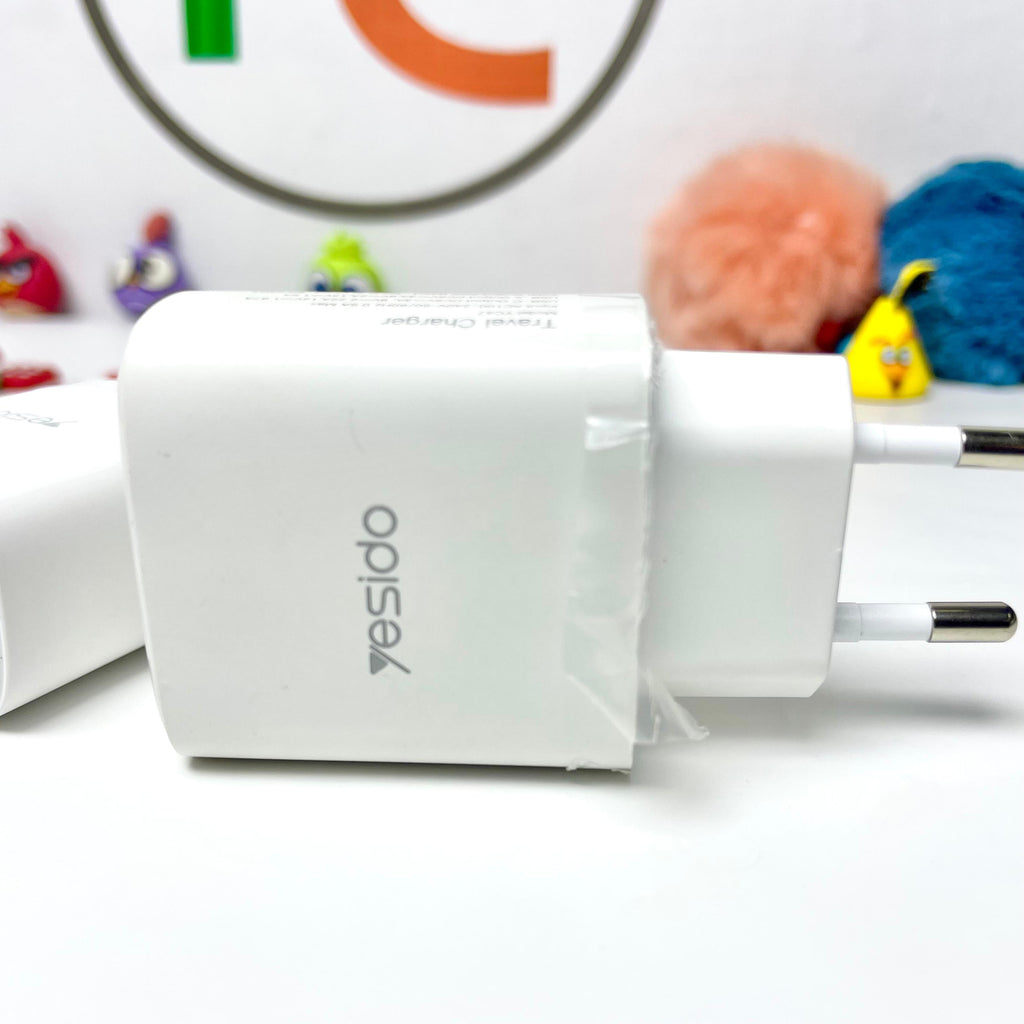 Yesido YC50 20W Fast Charging Home Charger | Type-C and USB-A Port Charger Adapter