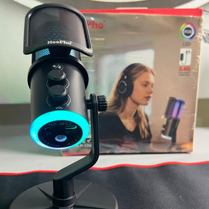 Neepho RGB NP-M02 Microphone Wireless & Wired Sound Card | Noise Reduction |