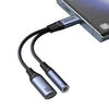 Joyroom SY-C02 2in1 DAC adapter USB-C to USB-C / 3.5 mm mini jack - black