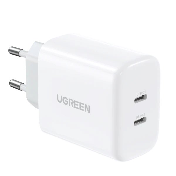 Ugreen CD243 40W Dual-Port USB-C Fast Charging Power Adapter
