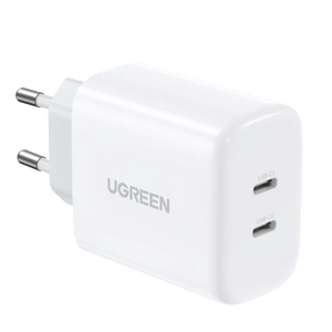 Ugreen CD243 40W Dual-Port USB-C Fast Charging Power Adapter